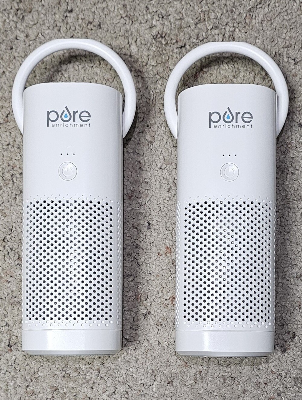 2 Pure Enrichment  Mini Portable Air Purifier - Cordless True HEPA Filter
